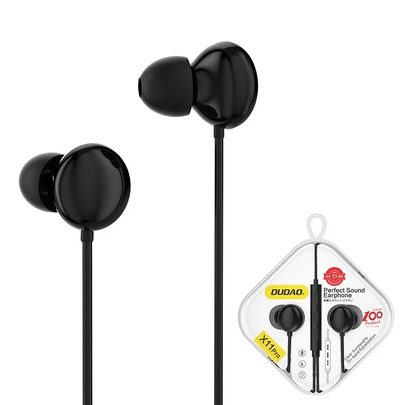 Dudao X11Pro slúchadlá do uší 3,5mm mini jack, čierne