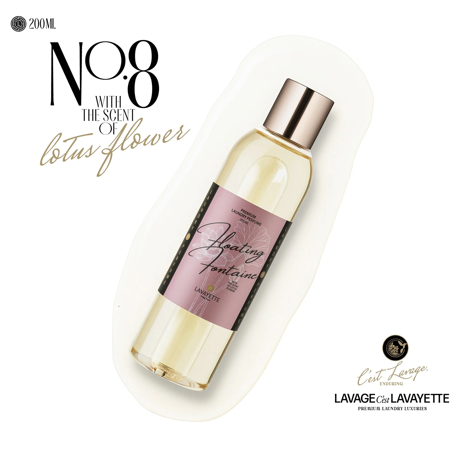 Parfum do prania Floating Fontaine 08 s vôňou lotosového kvetu - 200ml