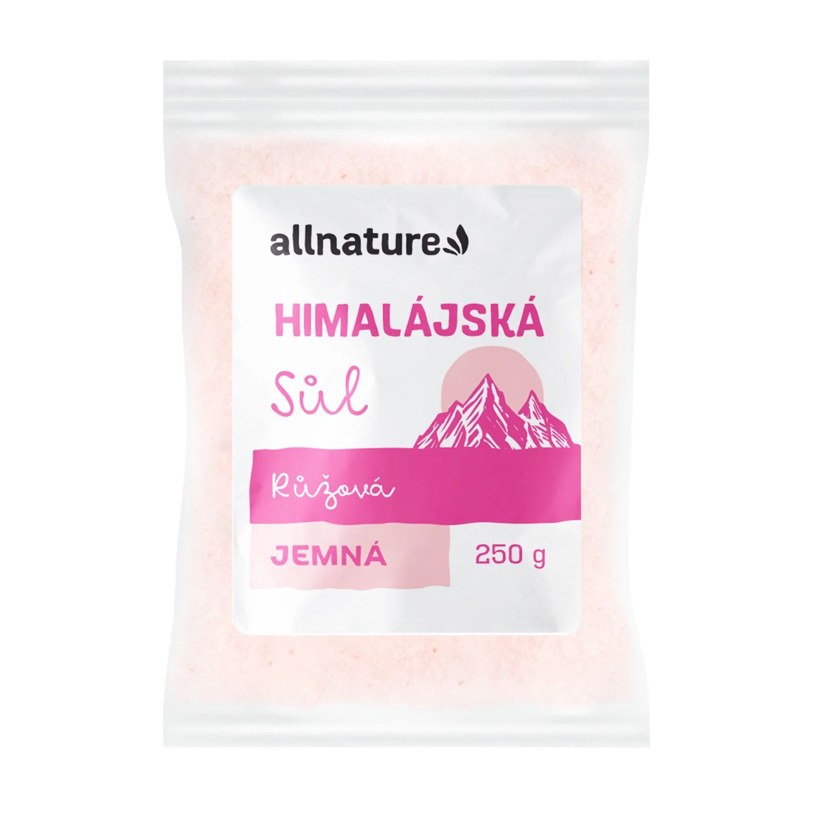 Allnature Himalájska Soľ Ružová Jemná 250g 1×250 g, himalájska soľ