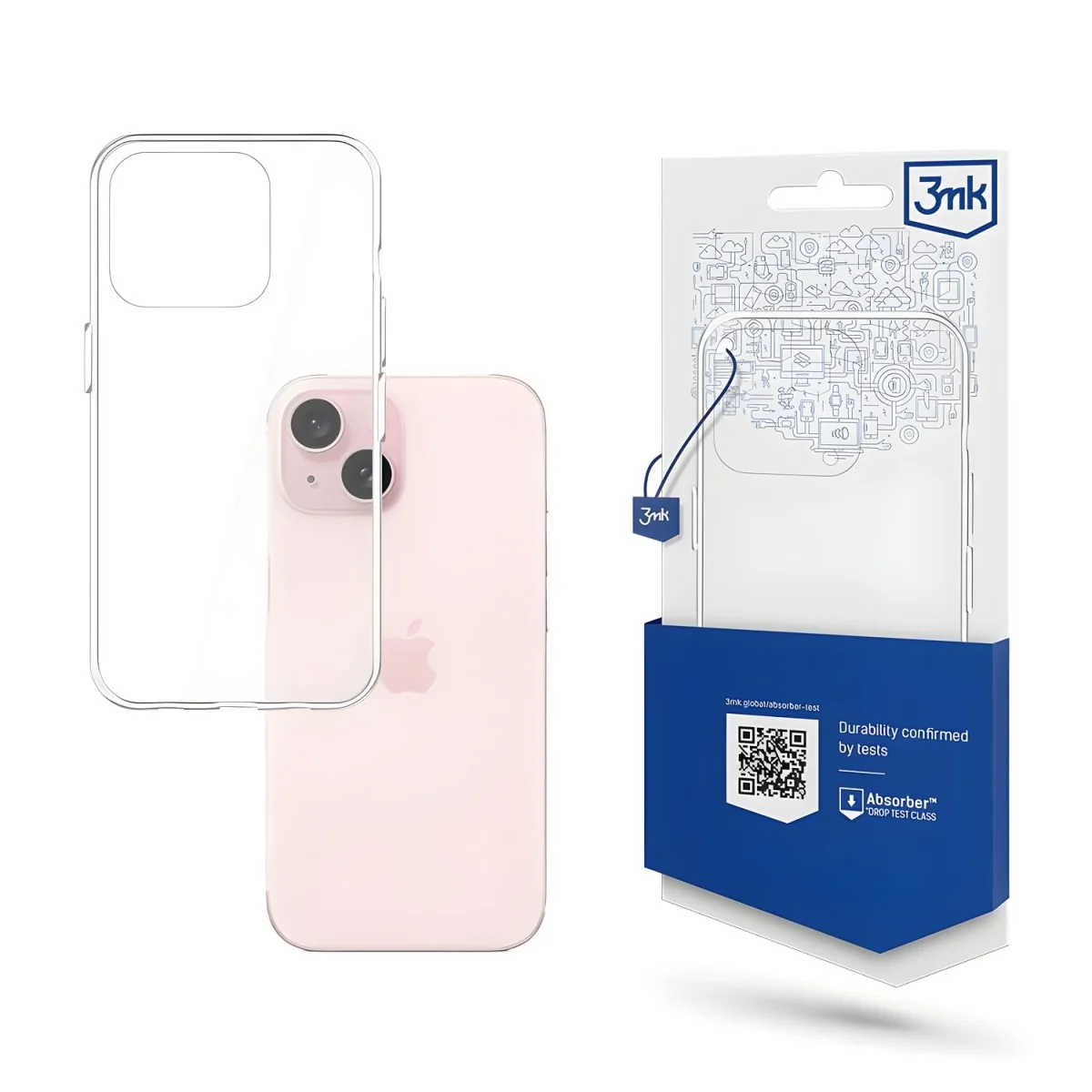 Armor Case puzdro pre Apple iPhone 15 - Transparentná