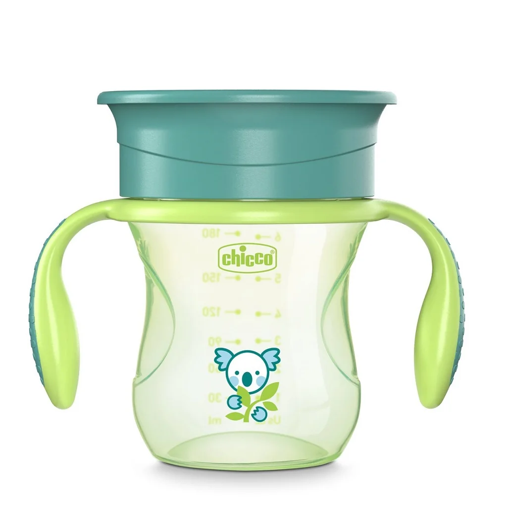 Chicco Hrnček Chicco 360 s držadlami 200 ml, zelený 12m+ 1×1 ks, ergonomický hrnček