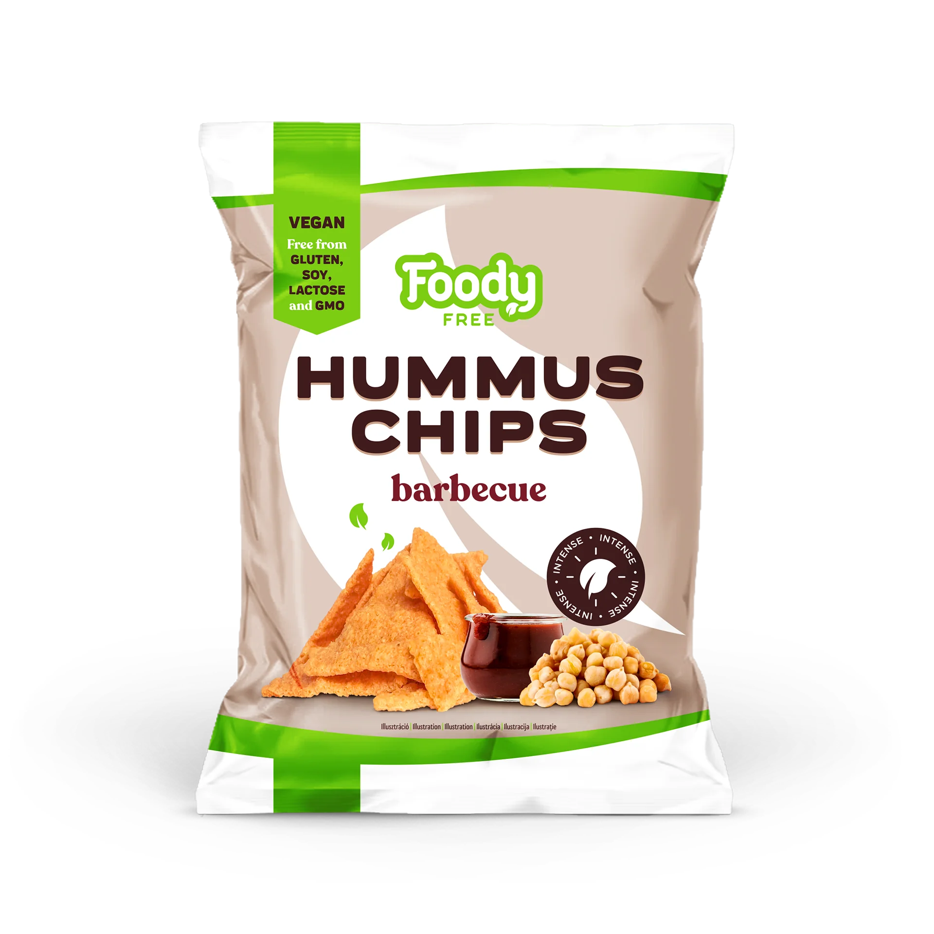 Foody free Hummus chips s príchuťou BBQ 1×50 g, chipsy