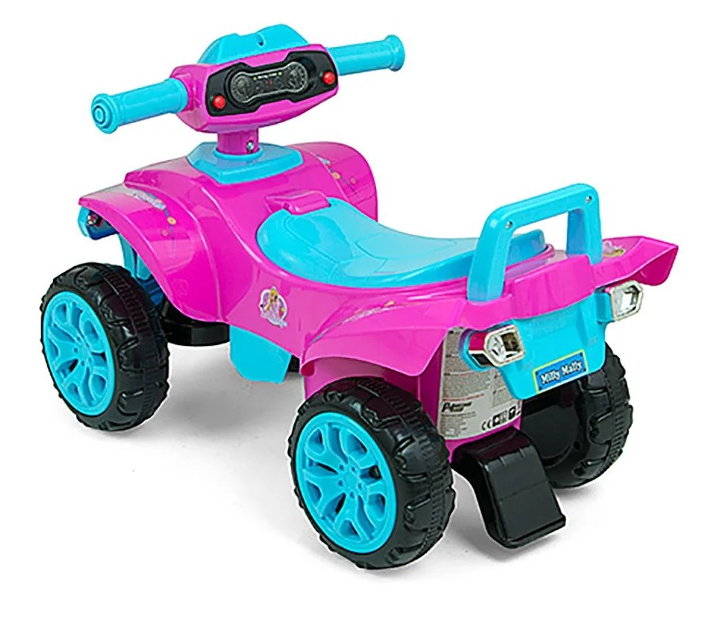 Detské odrážadlo so zvukom Štvorkolka Milly Mally Monster Pink ,
