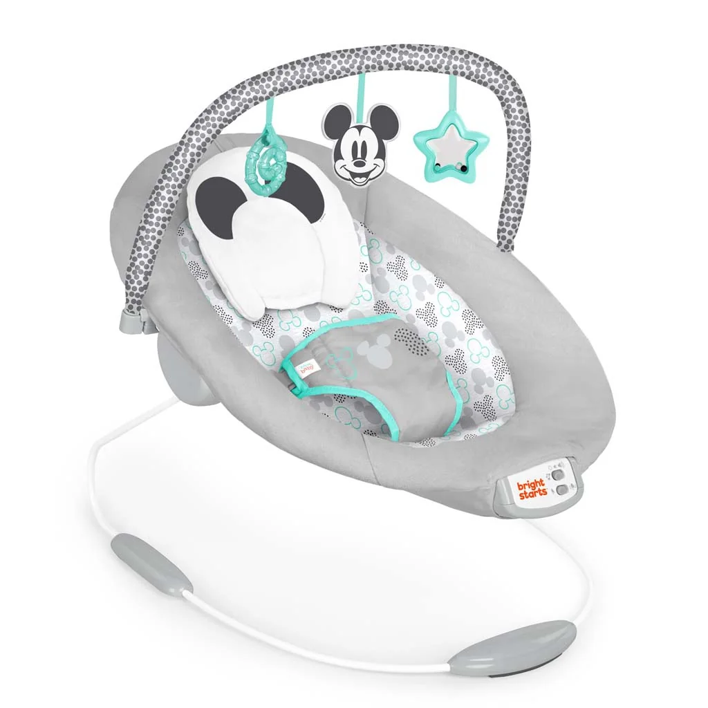 BRIGHT STARTS Lehátko vibrujúce s melódiou Mickey Mouse Cloudscapes™ 0m+, do 9kg 1×1 ks, vibrujúce lehátko