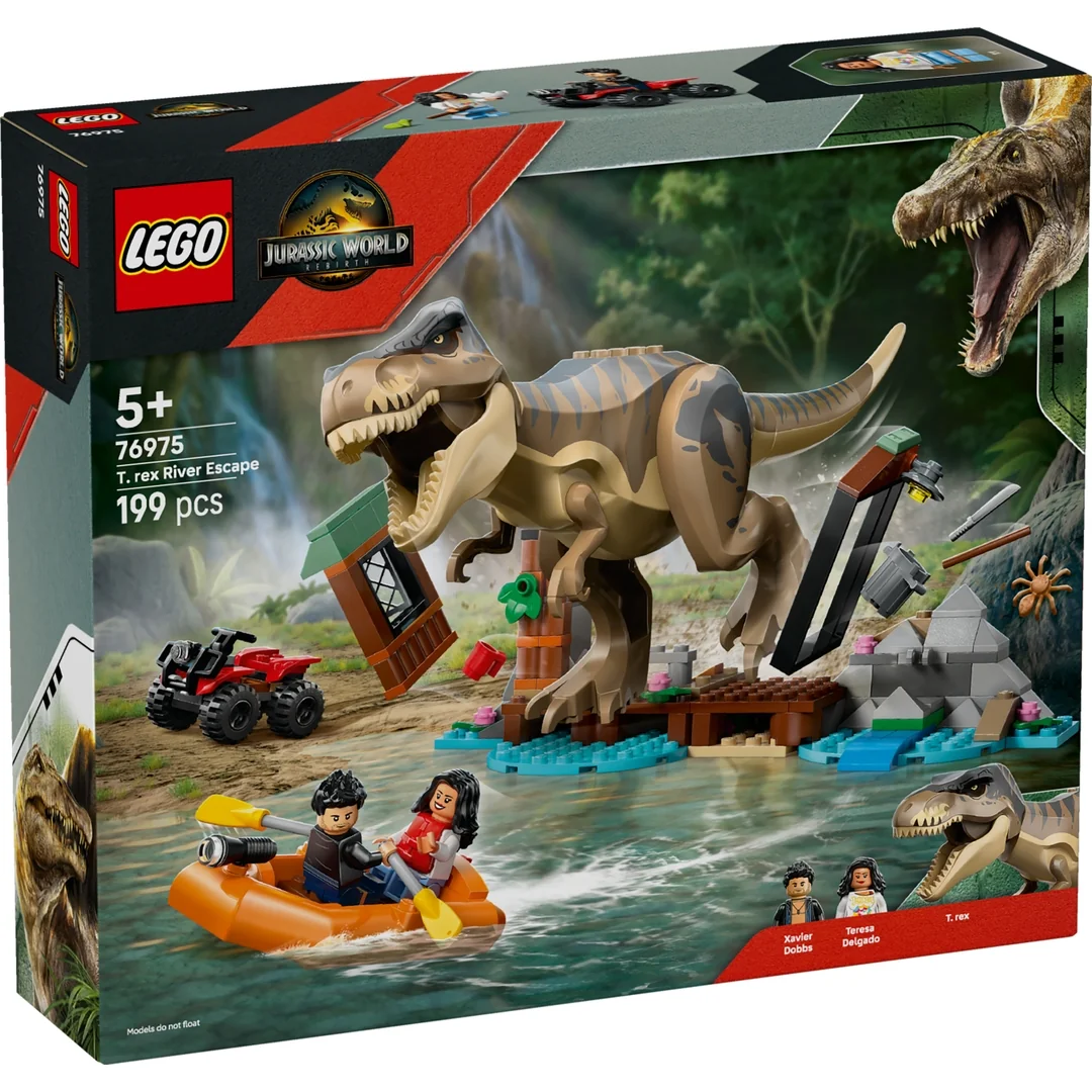 LEGO® Jurassic World 76975 T-rex a útek po rieke