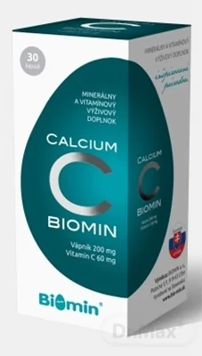 Biomin CALCIUM S VITAMÍNOM C 1×30 cps, výživový doplnok
