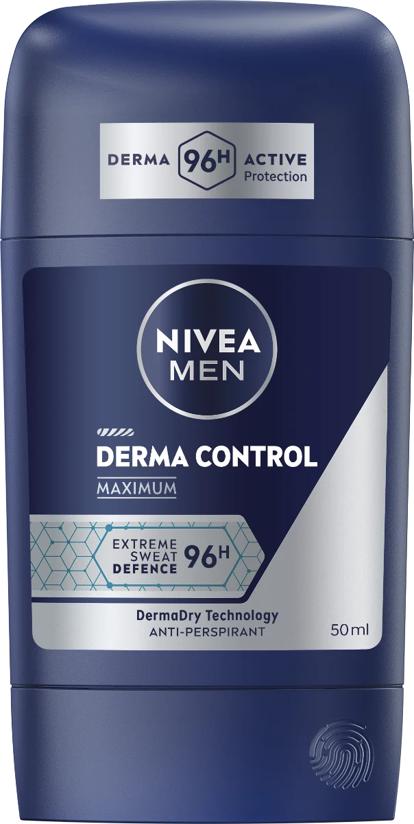 Nivea Men Tuhý AP Derma Dry Control 1×50 ml, antiperspirant