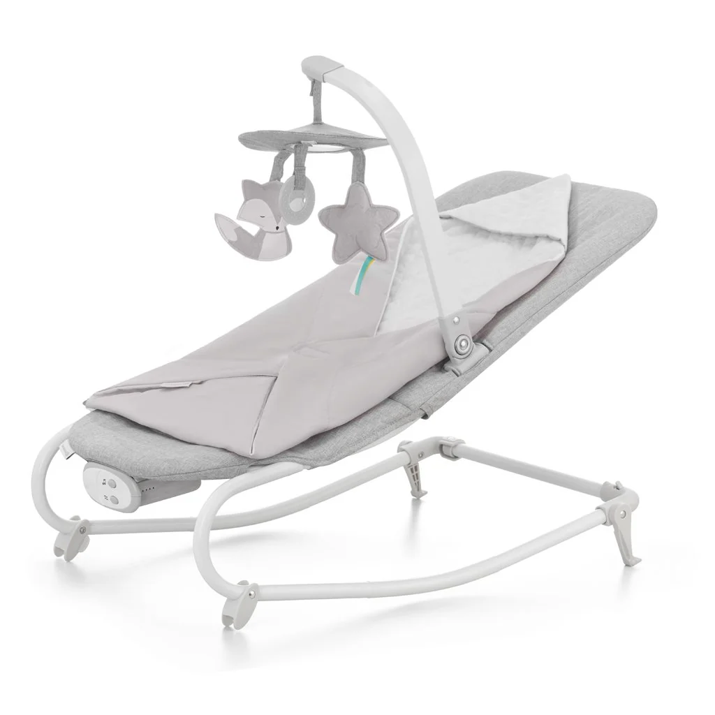 Kinderkraft FELIO 2 vibrujúce húpatko s melódiami Stone Grey 0m+, do 9 kg