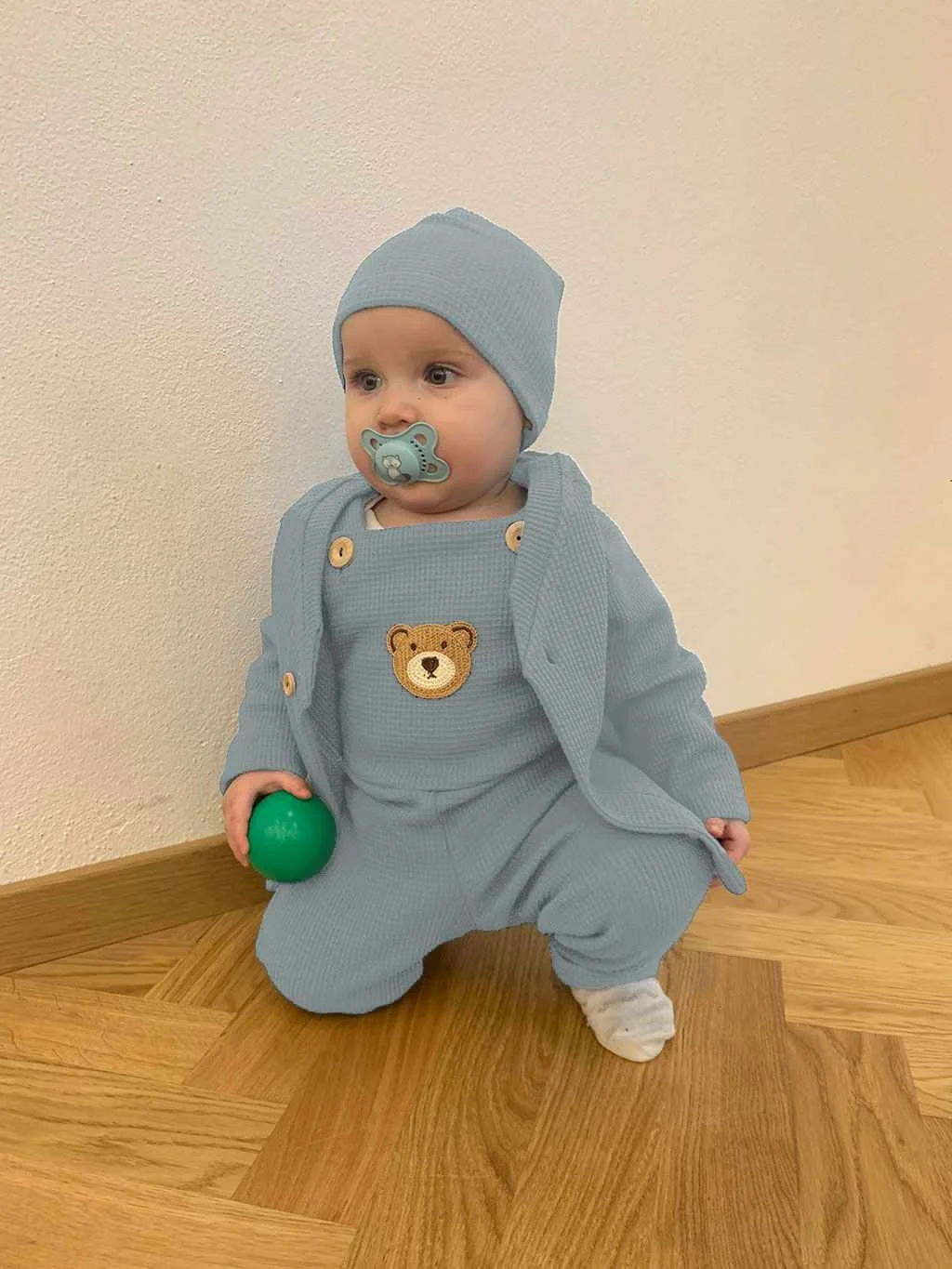 Dojčenský kabátik na gombíky New Baby Luxury clothing Oliver sivý