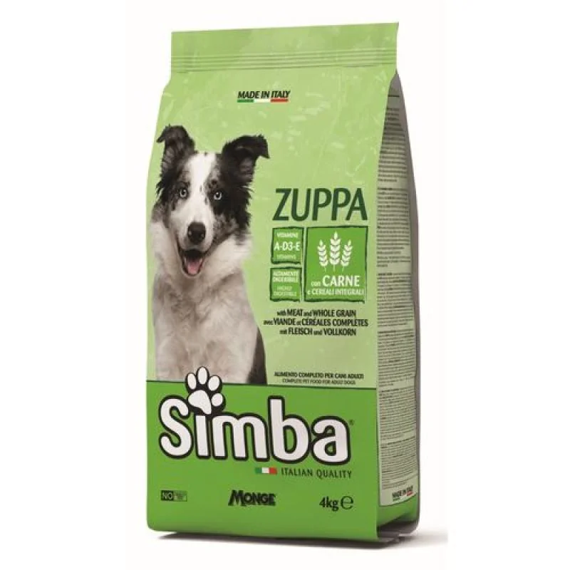 MONGE SIMBA Dog Zuppa 4kg kompletné suché krmivo pre dospelé psy všetkých veľkostí