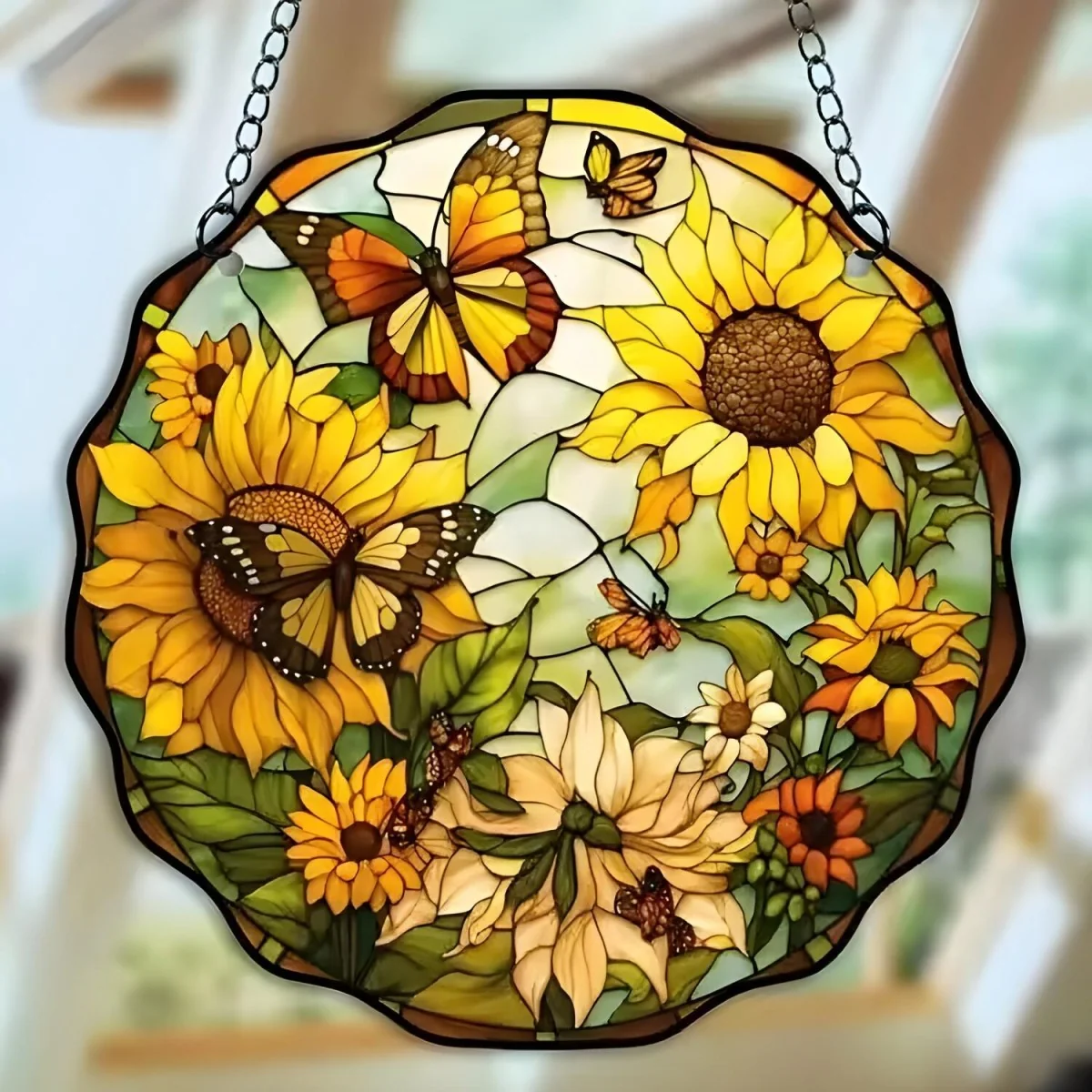 Lapač Slnka v štýle vitráže XL- 30cm x 30cm