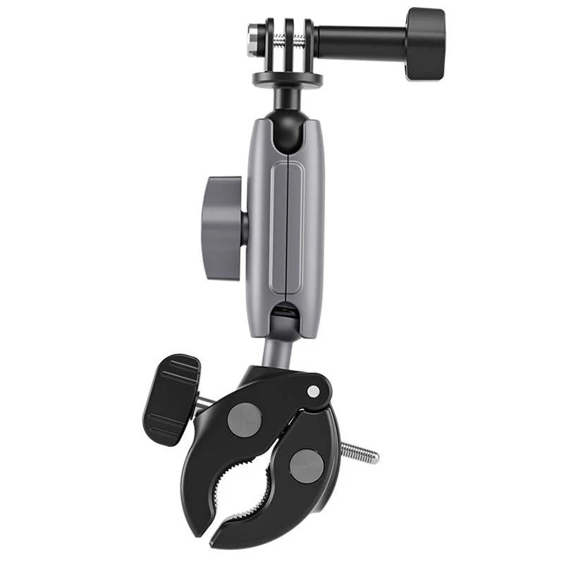 Telesin Tube Clamp držiak pre športové kamery na bicykel, čierny/strieborný borný