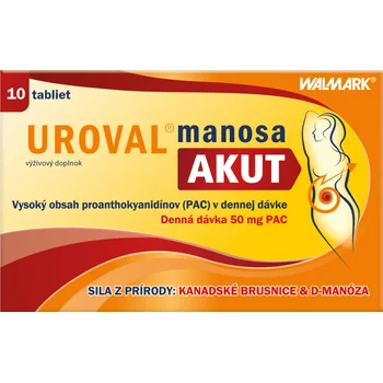WALMARK UROVAL manosa AKUT 1×10 tbl, výživový doplnok