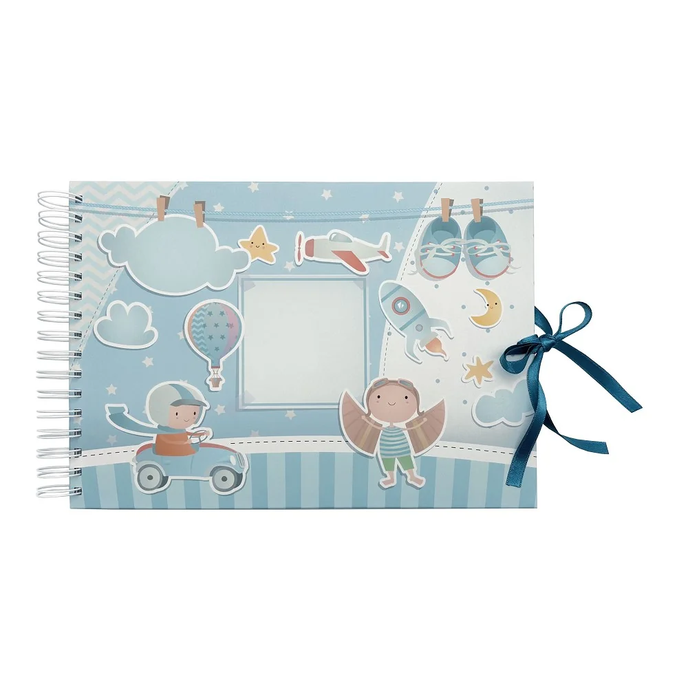 Scrapbookový album modrý A4 s laminom 30 × 21 cm, 30 listov