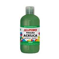 ALPINO Fľaša akrylové farby do školy - Svetlozelená