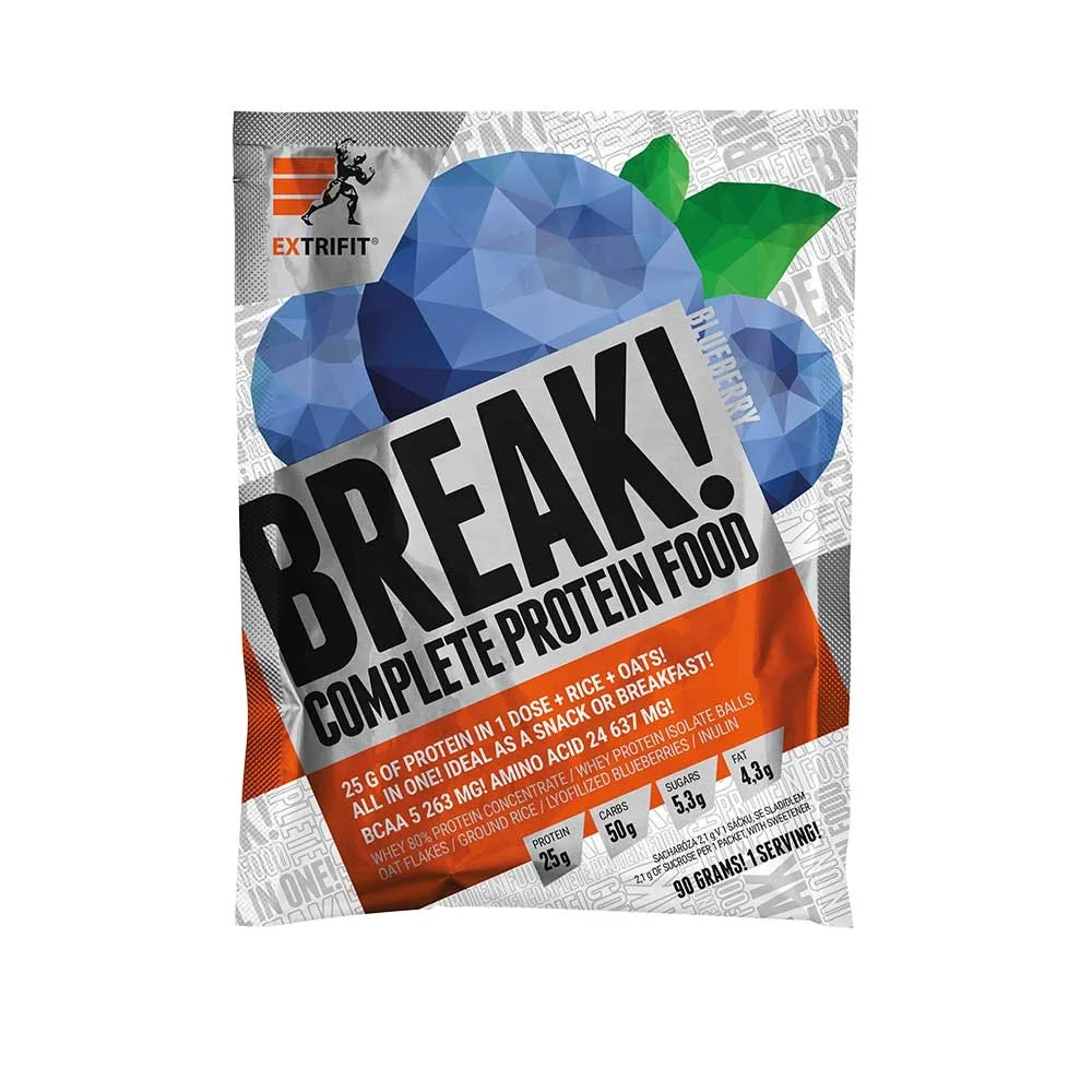 Extrifit BREAK! PROTEIN FOOD - čučoriedka, 90g