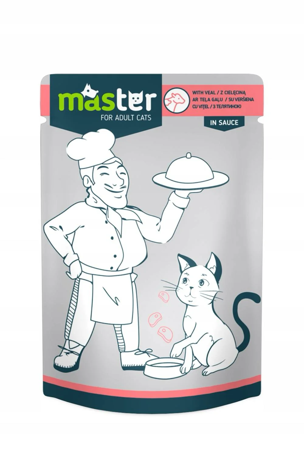 MASTER pre dospelé mačky s hovädzím mäsom 80g (2305)