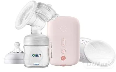 AVENT Elektr. ODSÁVAČKA MLIEKA "Poškodený obal" 1×1 set, odsávačka + fľaša 125 ml, produkt s poškodeným obalom