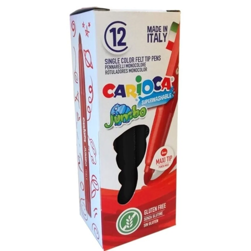 Fixky Carioca Jumbo 12 ks čierna-CARIOCA
