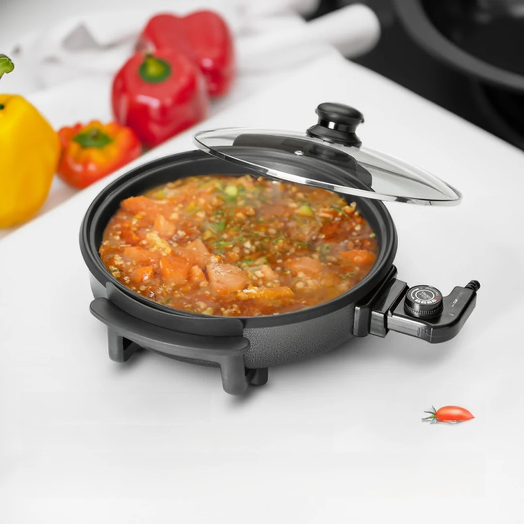 Clatronic PP 3401 párty panvica 32 cm, 1500 W, sklenená pokrievka
