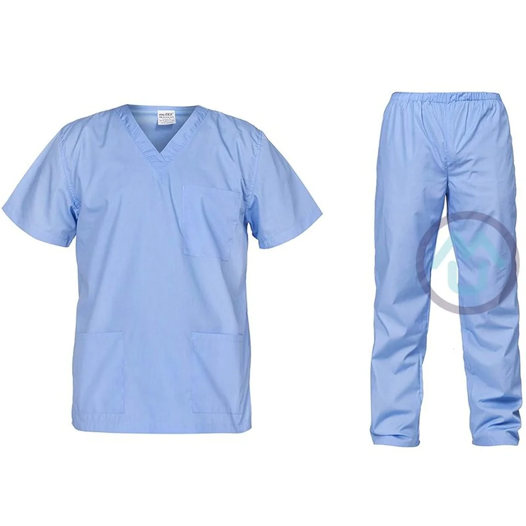 Unisex lekársky set blúza/nohavice ALL IN - svetlomodra XS