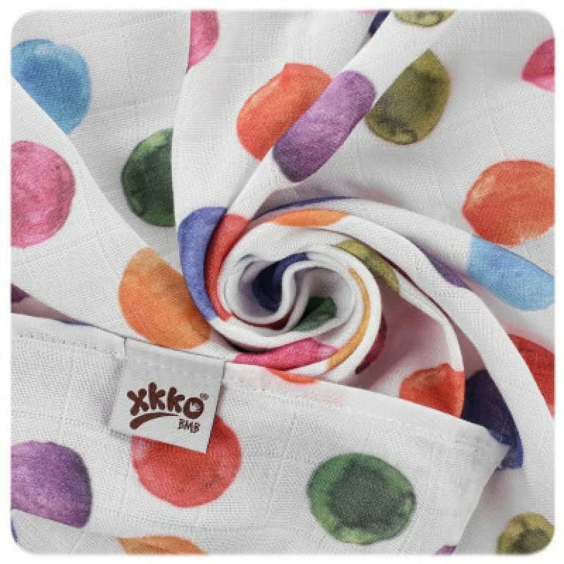 BMB Digi Bambusová zavinovačka - osuška, 120x120 Watercolour Polka Dots