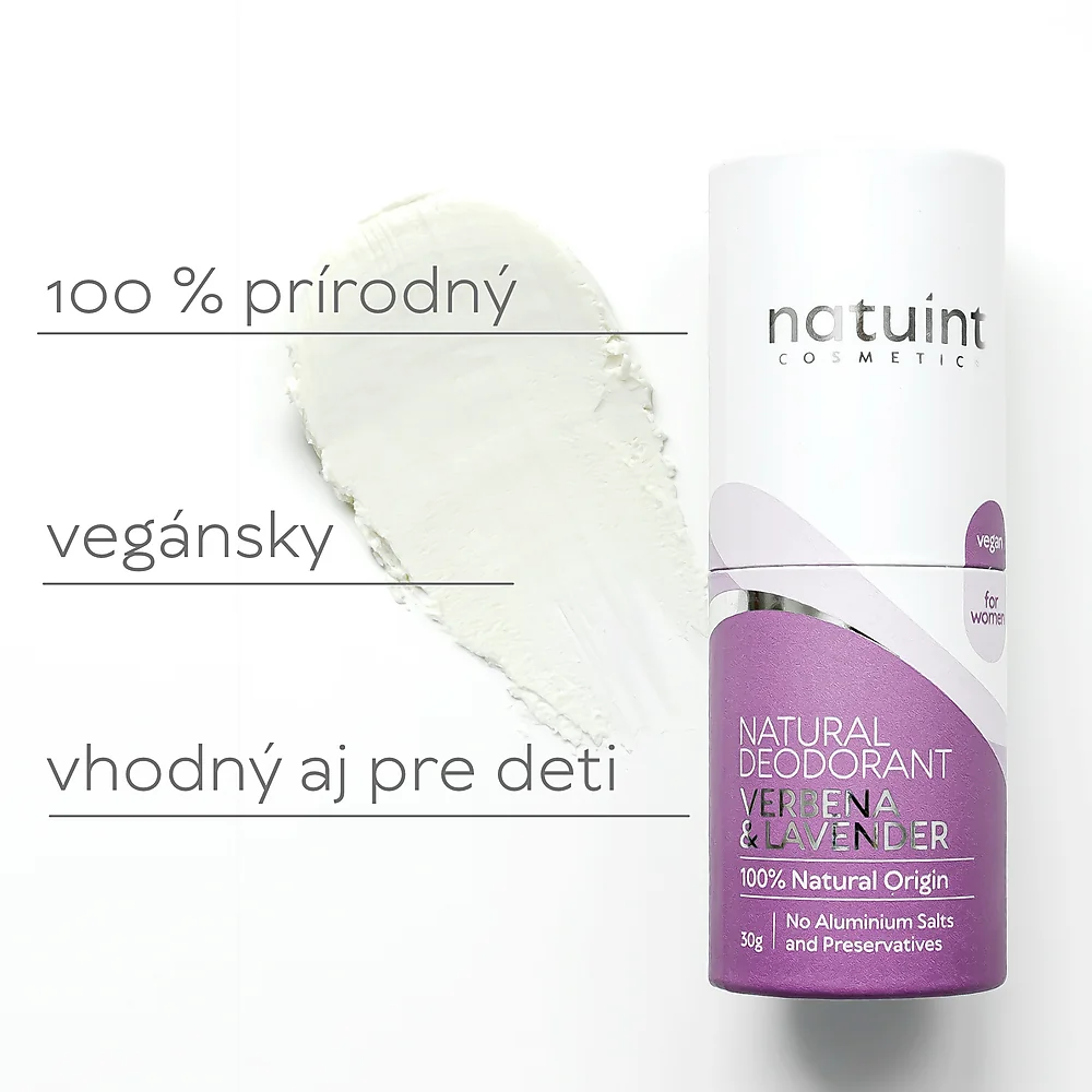 Krémový dezodorant verbena - levanduľa Natural Deodorant - Verbena & Lavender for WOMEN
