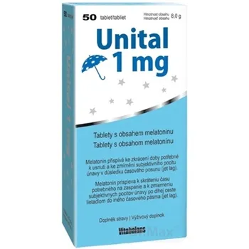 Vitabalans Unital 1 mg 1×50 tbl, tablety s obsahom melatonínu