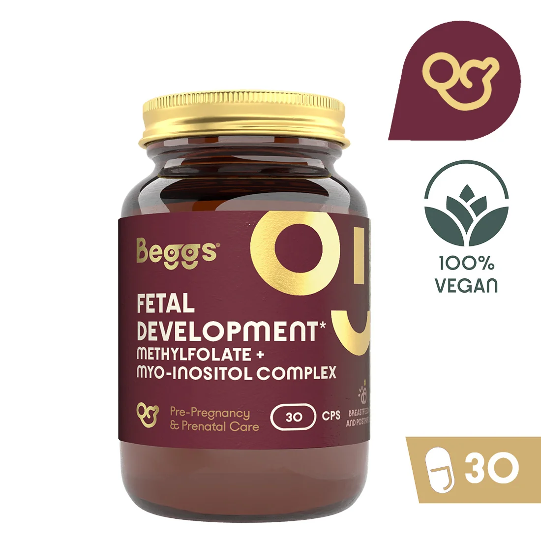 Beggs Methylfolate + myo-inositol COMPLEX 30 cps 1×30 cps, výživový doplnok
