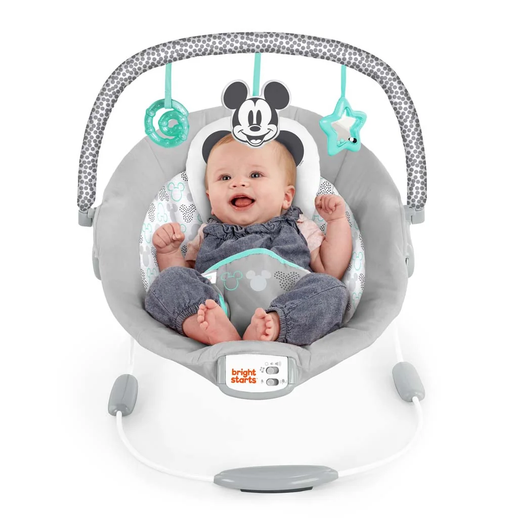 BRIGHT STARTS Lehátko vibrujúce s melódiou Mickey Mouse Cloudscapes™ 0m+, do 9kg 1×1 ks, vibrujúce lehátko