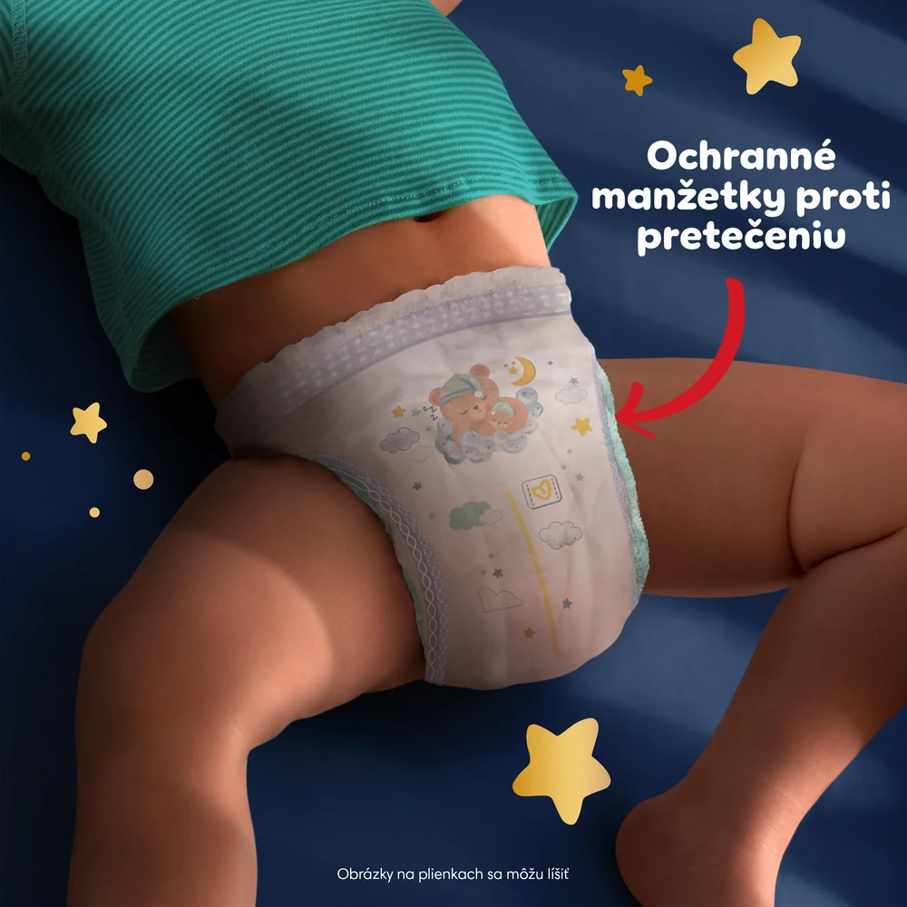 Pampers Pants Night plienkové nohavičky veľkosť 4,9kg-15kg 52 ks