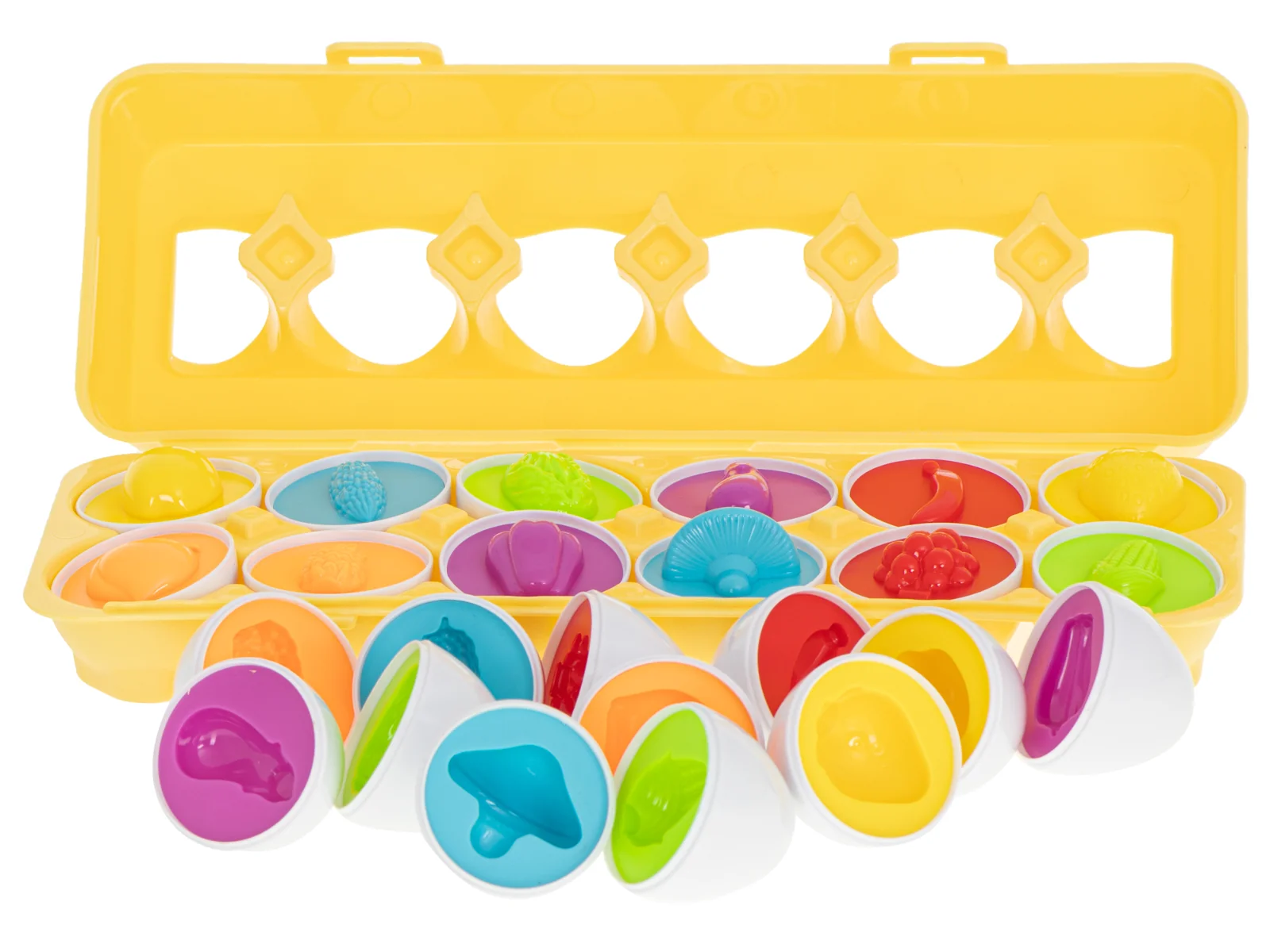 Pomôcka edukačná usporiadavač Vajíčka MATCHING EGGS 12ks