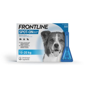 FRONTLINE spot-on pro DOG M  3 x 1,34 ml 3x1,34 ml, roztok pre psy