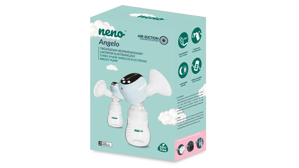 NENO Odsávačka materského mlieka elektrická trojfázová Angelo 1×1 ks, elektrická odsávačka mlieka