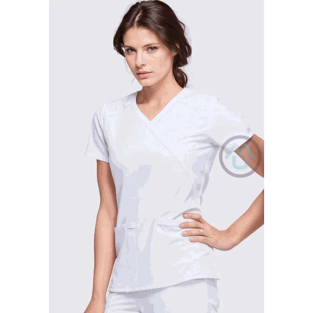Dámska blúza Dickies s falošným závinom - biela S