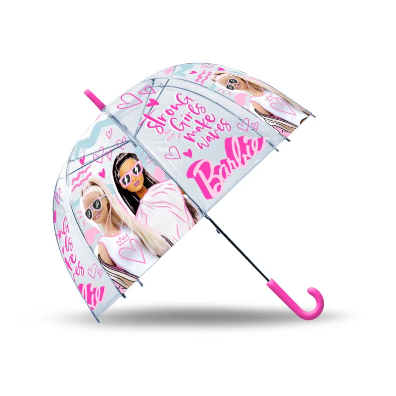 Kids Euroswan dáždnik Barbie detský priehľadný 48 cm