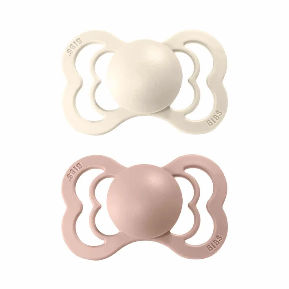 BIBS Supreme cumlíky zo silikónu 2ks veľkosť 1 - Ivory / Blush