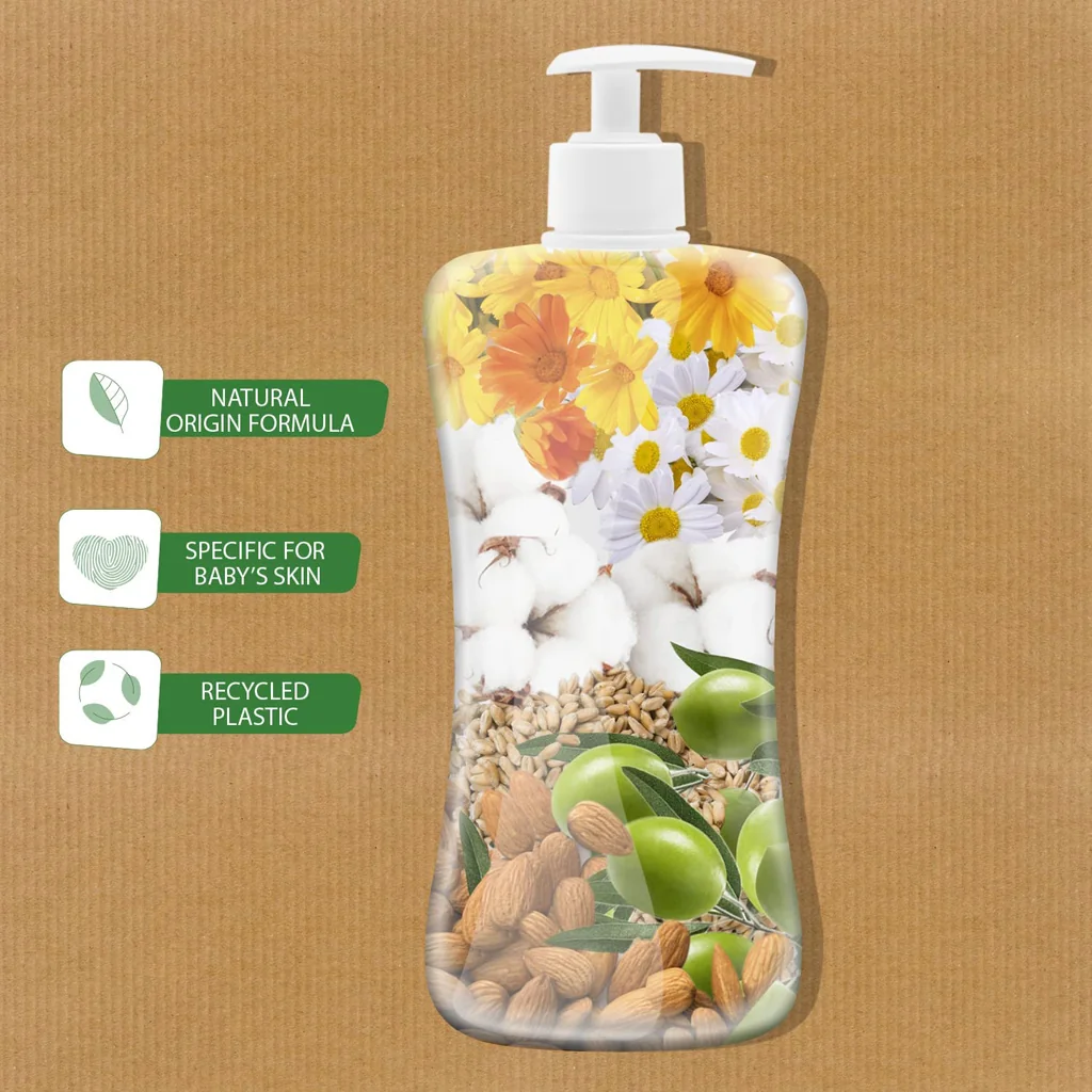 CHICCO Šampón na vlasy a telo s dávkovačom Baby Moments 92 % prírodných zložiek 500 ml 1×500 ml