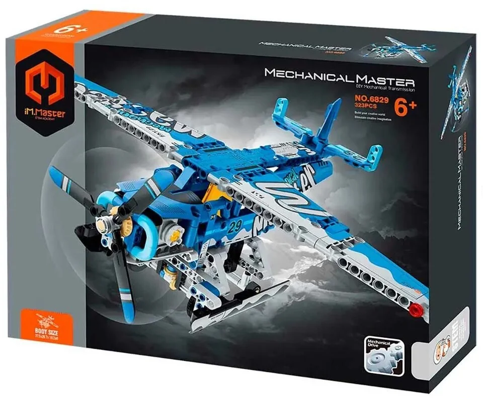 Hydroplán lietadlo mechanická stavebnica 323 dielikov