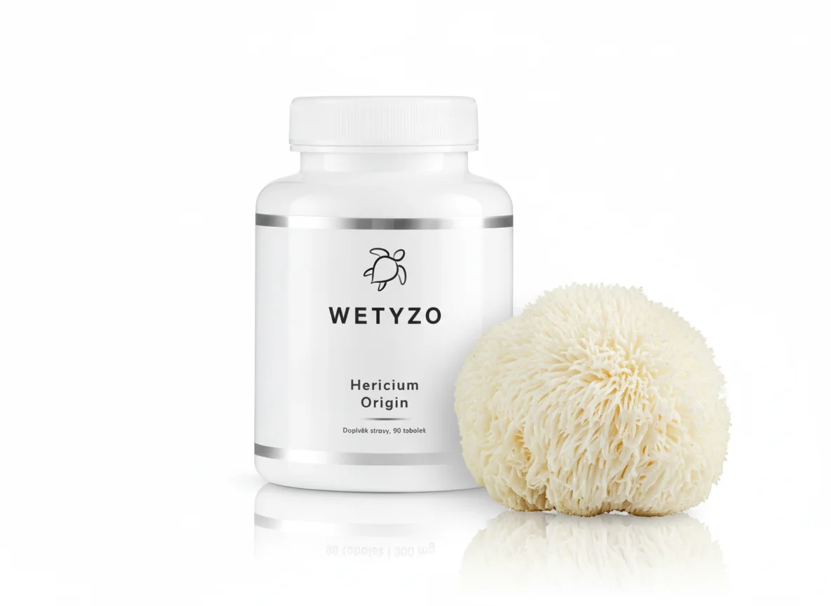 WETYZO Hericium Origin 500 mg 90 cpc Laboratórne testované na obsah účinných látok