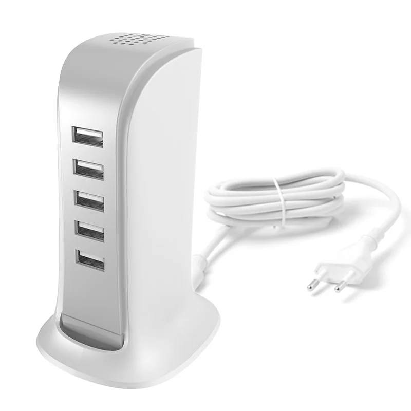 Dudao A5EU nabíjačka 5x USB 25W, biela