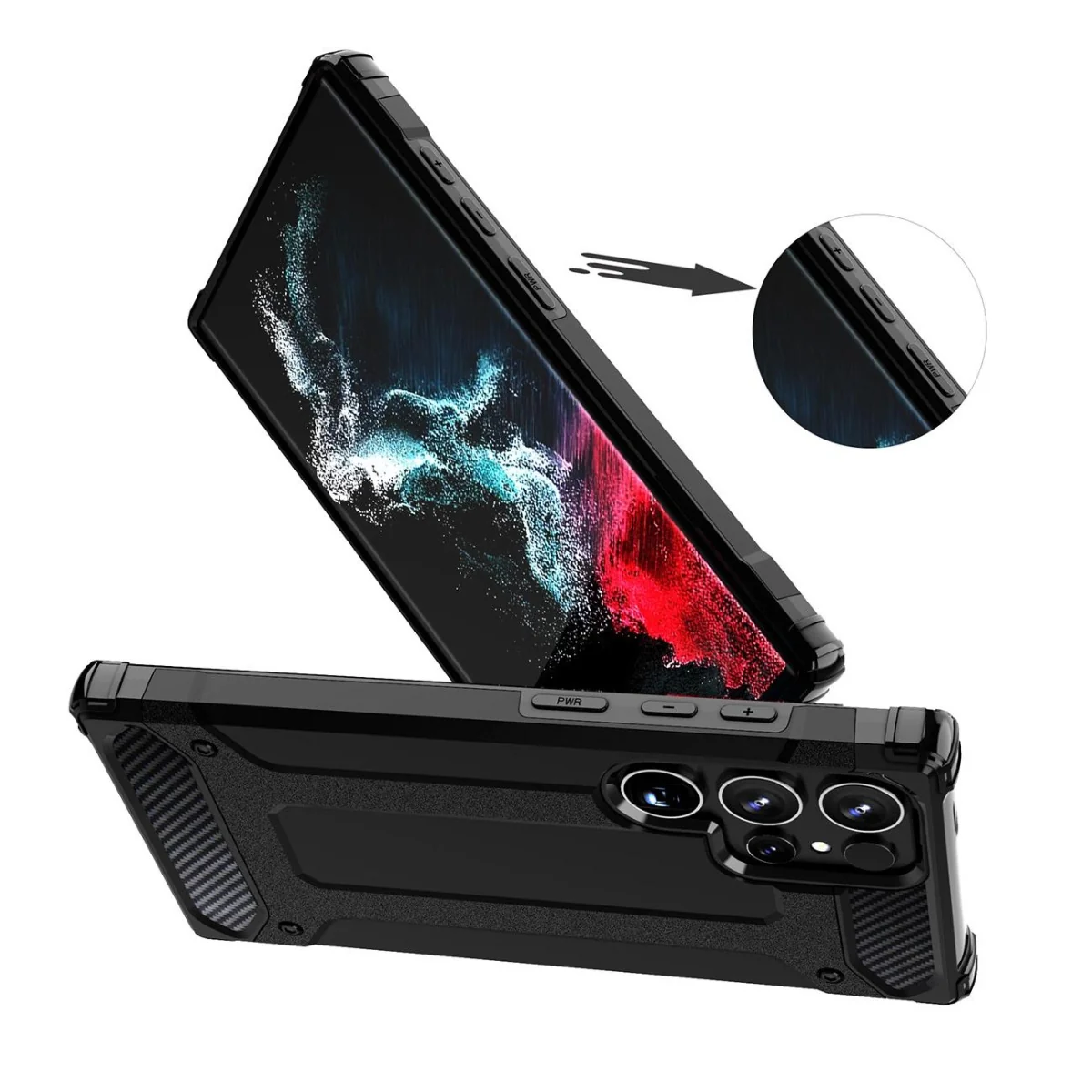 MG Hybrid Armor kryt na Samsung Galaxy S25 Ultra, čierny