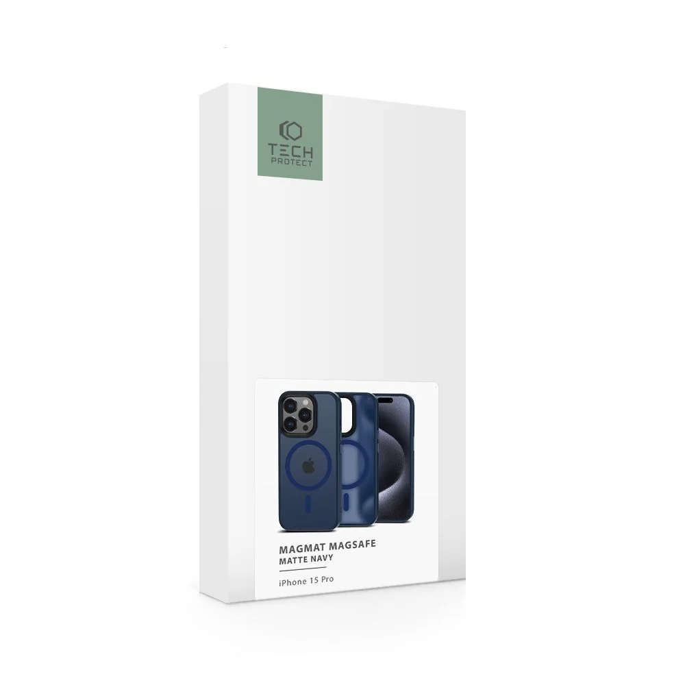 Tech-Protect Magmat MagSafe kryt na iPhone 15 Pro, tmavomodrý