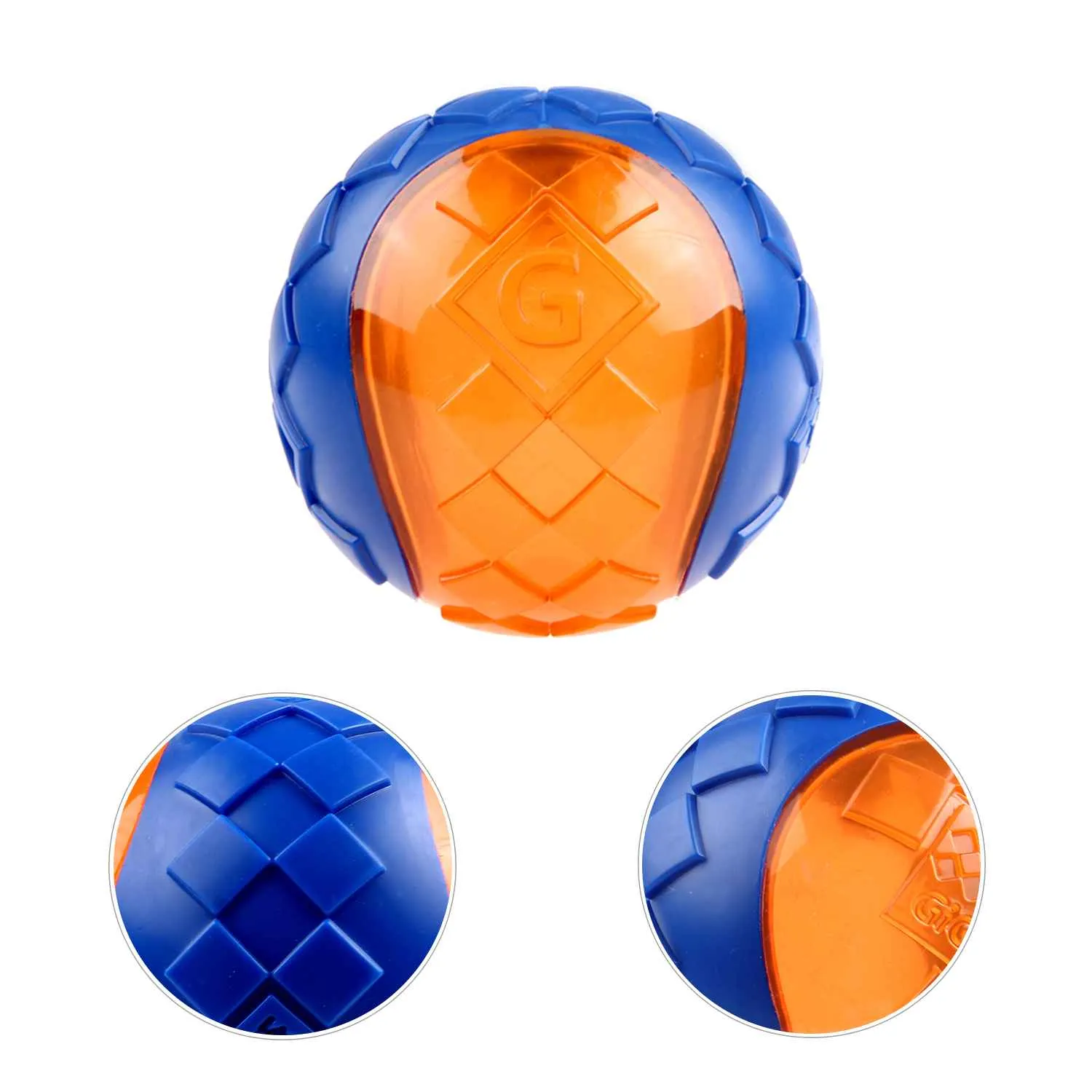 GiGwi Gigwi Loptička pevná oranžová / modrá. Veľkosť L 1×1 ks