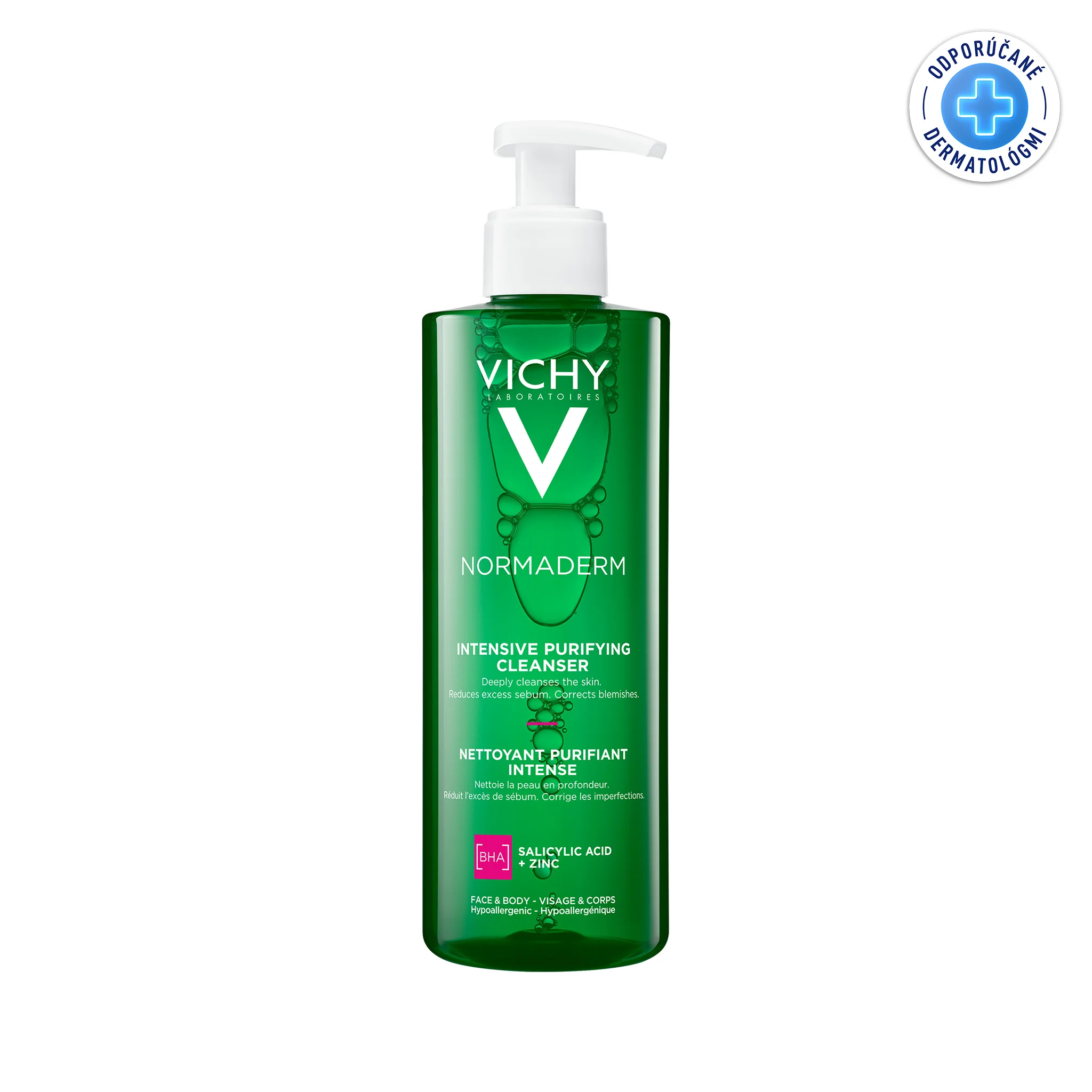 VICHY Normaderm Phytosolution Intenzívny čistiaci gél pre pleť so sklonom k akné 400 ml 1×400 ml, čistiaci gél