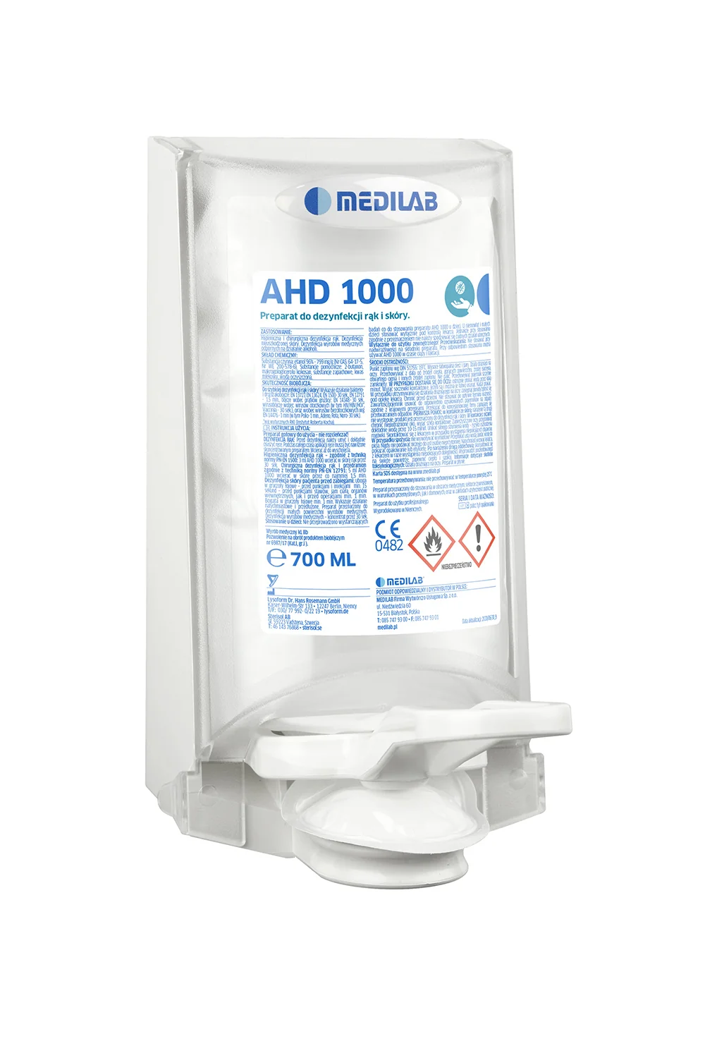 Medilab AHD 1000 Profesionálna dezinfekcia na ruky s rozprašovačom, 700 ml