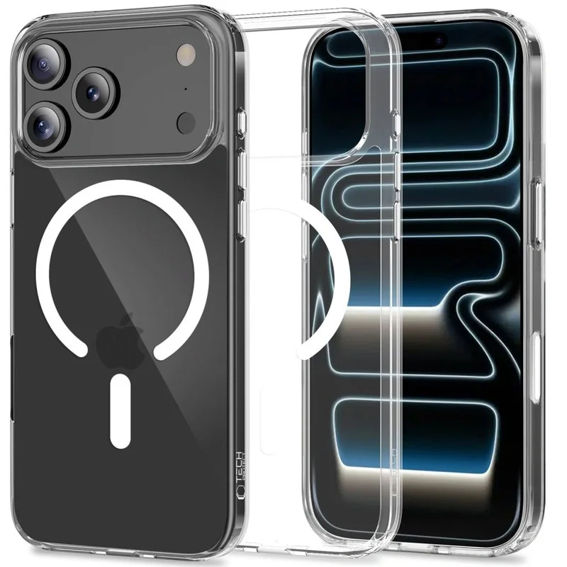 Tech-Protect FlexAir Hybrid CC MagSafe kryt na iPhone 17 Pro, priesvitný ný