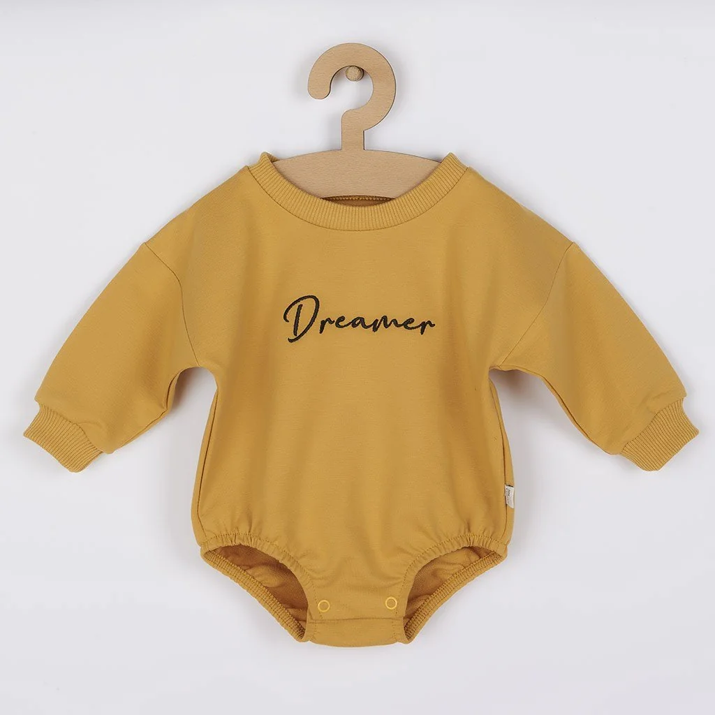 Dojčenské teplákové body baggy Koala Dreamer tmavo ružová, vel. 68 (4-6m)