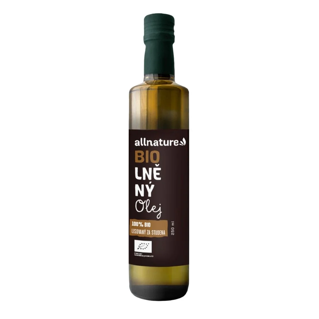 Allnature Ľanový Olej Bio 250ml 1×250 ml, ľanový olej