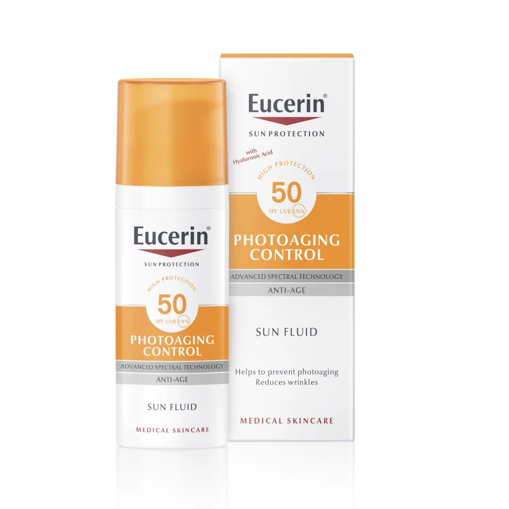 Eucerin SUN Emulzia na tvár proti vráskam PHOTOAGING CONTROL SPF 50 1×50 ml, emulzia na opaľovanie